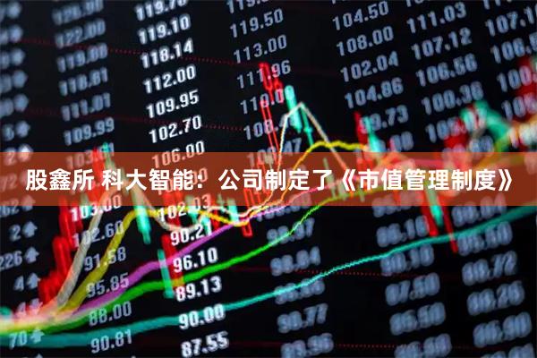 股鑫所 科大智能：公司制定了《市值管理制度》